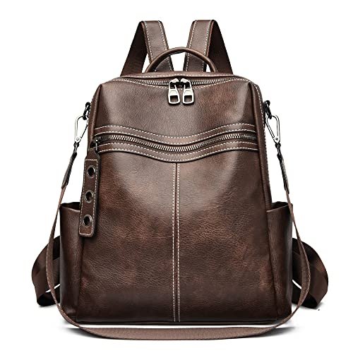 Best Zipped Travel Backpacks for Women: Top Picks for Style & Security 11 Maxoner Backpack Purse for Women Fashion Genuine Leather Convertible Shoulder Handbag Travel Bag Satchel Rucksack Ladies Bag (Faux Leather Dark Coffee)