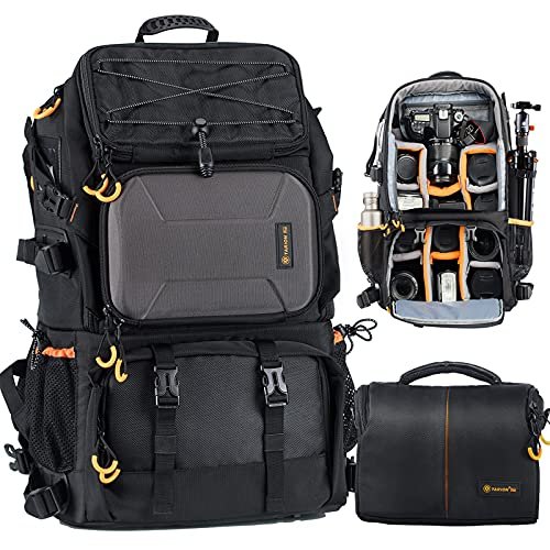 TARION Pro 2 Bags in 1 Camera Backpack Large with 15.6