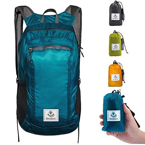 4Monster Hiking Daypack,Water Resistant Lightweight Packable Backpack for Travel Camping Outdoor (Blue, 16L)