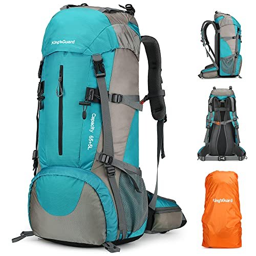 Best Backpacking Backpacks for Travel Carry on Adventures: Top Picks! 8 King'sGuard 70L Hiking Backpack Large Lightweight Waterproof Camping Backpack Travel Backpacking Backpack Daypack with Rain Cover -Frameless (Lake Blue)