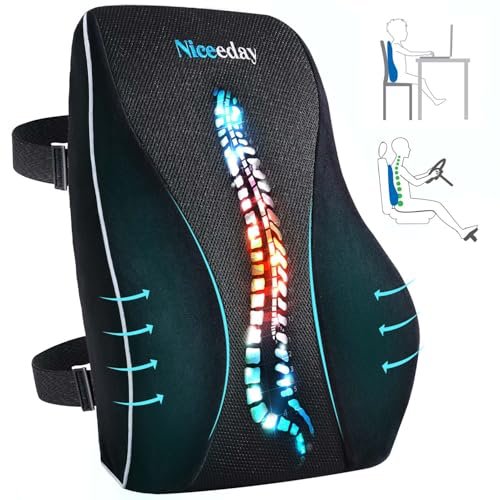 Best Lumbar Cushion for Office Chair: Comfort and Support Guide 5 Lumbar Support Pillow for Office Chair Car Back Support Pillow, Memory Foam Gaming Chair Desk Chair Back Cushion for Lower Back Pain Relief, Ergonomic Back Rest with Double Adjustable Straps