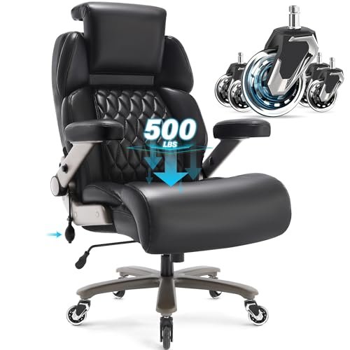 10 Best Office Chair for Editing: Comfort & Support Guide 9 Big and Tall Office Chair 500lbs - Adjustable Headrest&Lumbar Support, 3D Flip Arms, Large Wheels &Heavy Duty Metal Base, Ergonomic High Back Computer Chair Desk Chair, Thick Padded Extra Wide Seat