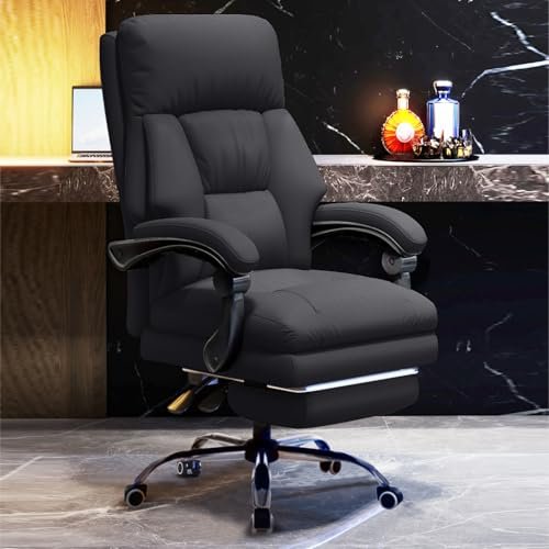 10 Best Office Chair for Editing: Comfort & Support Guide 2 HDHNBA Executive Office Chair Comfortable Desk Chairs with Foot Rest High Back Computer Gaming Chairs Reclining PU Leather Swivel Work Chair for Home Office