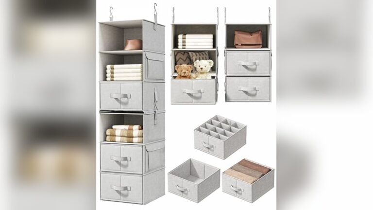 best hanging closet organizer with drawers