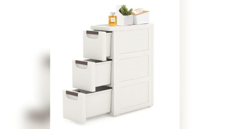 best slim plastic storage drawers for bathroom