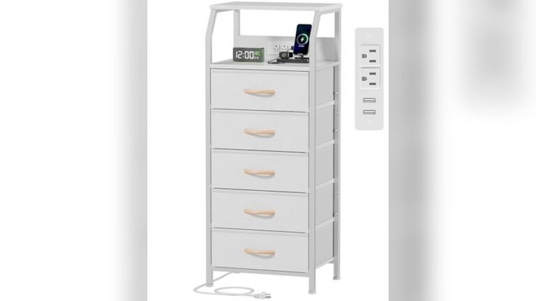 Best Tall Nightstand With Drawers for Dorm