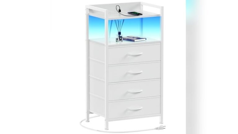 Best Tall White Nightstand for Dorm