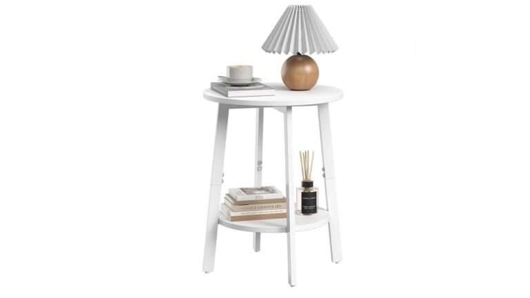 Best White Round Nightstand for Bedroom