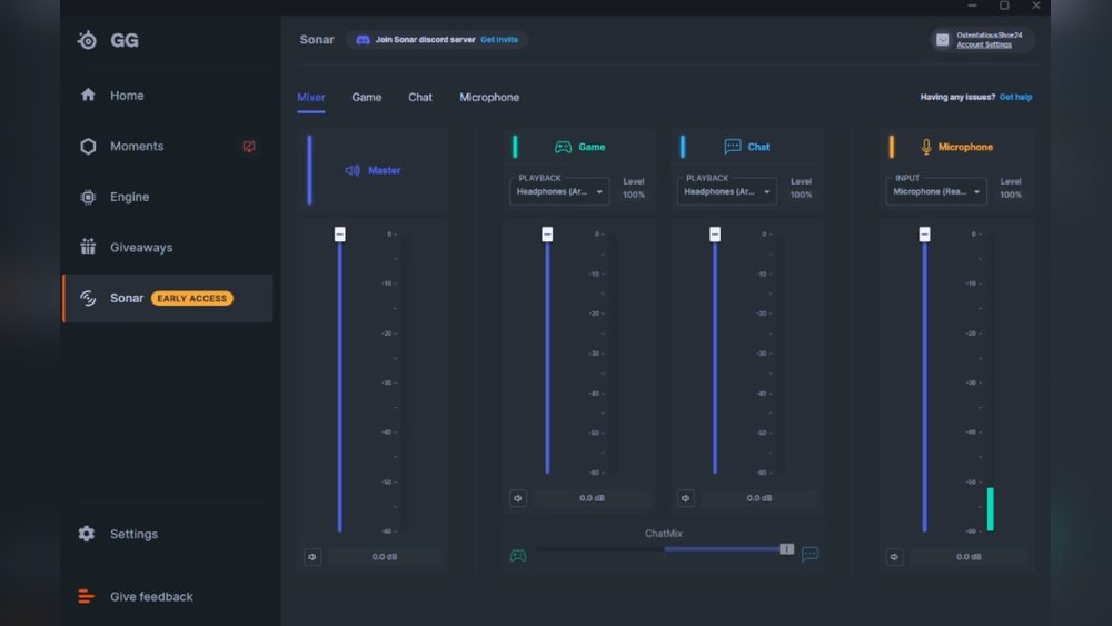 Arctis 7 Chat Mixer Not Working