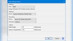 Audacity Stereo Mix Not Working