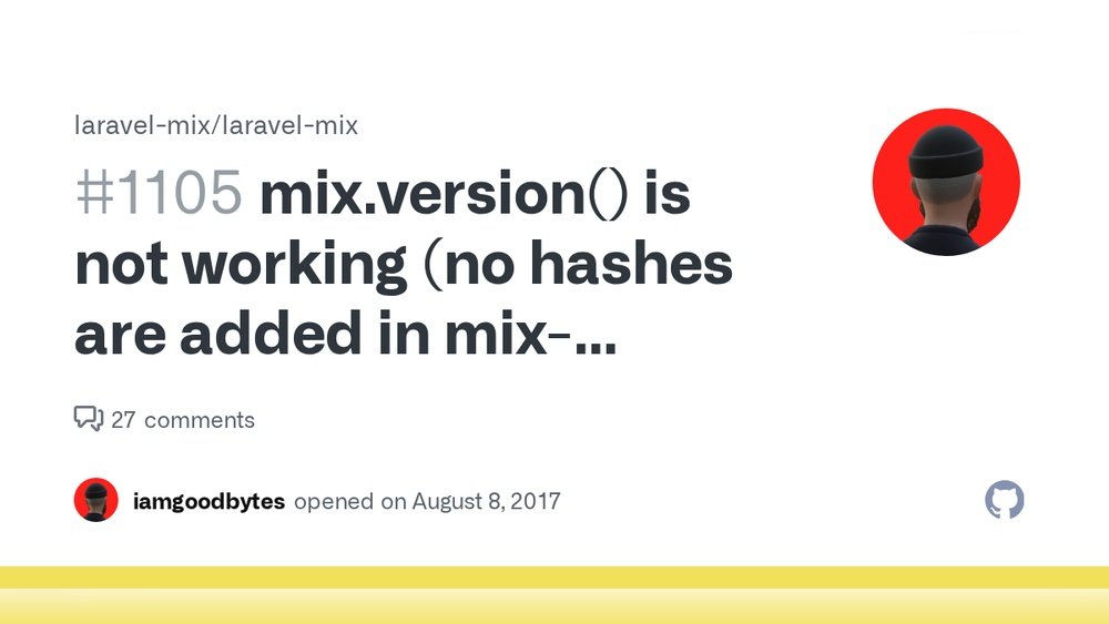 Laravel Mix Version Not Working