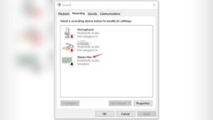 Realtek Stereo Mix Microphone Not Working