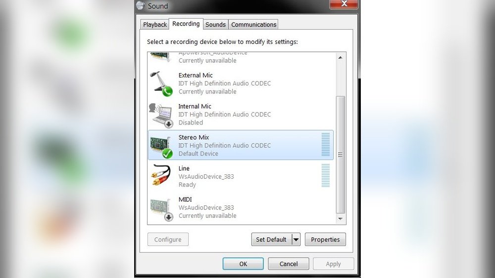 Stereo Mix Mic Not Working