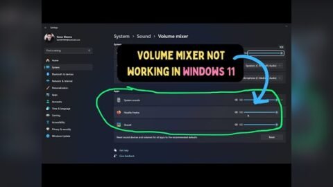 Volume Mixer Windows 11 Not Working