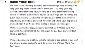 What Does Curb Your Dog Mean? Understanding the Common Sign