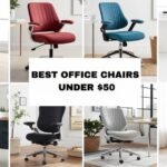 A modern ergonomic chair positioned in a bright and clean home office space.