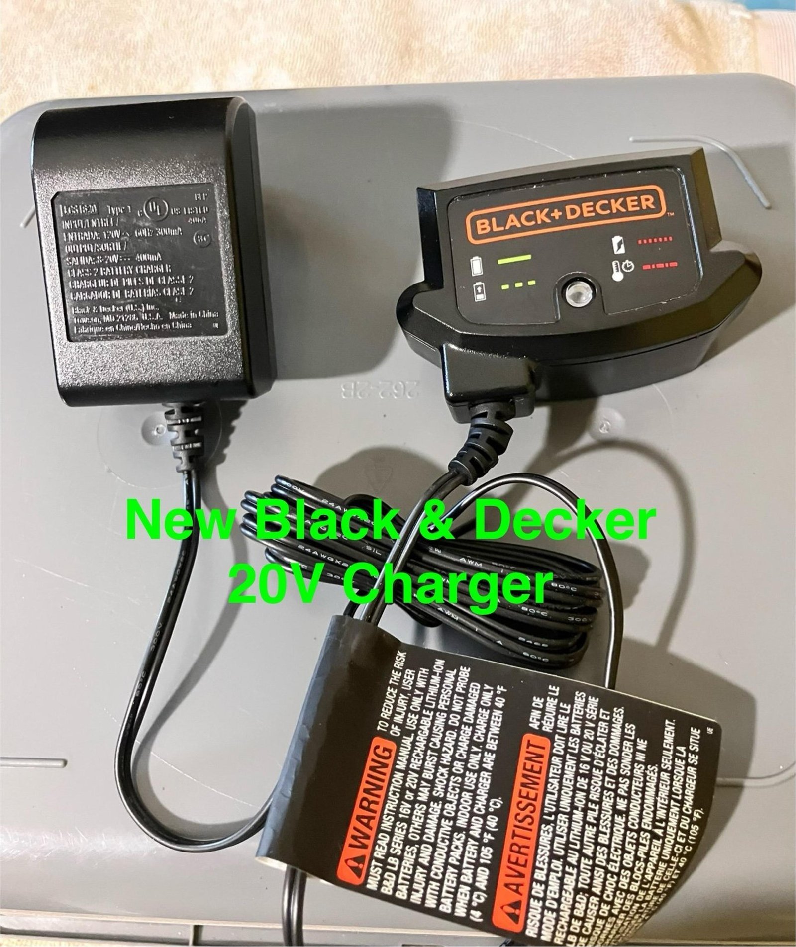 Using a multimeter to troubleshoot a 20 volt battery charger for common issues.