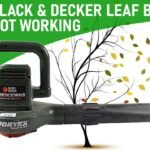 A Black and Decker leaf vacuum resting on a lawn for maintenance troubleshooting.