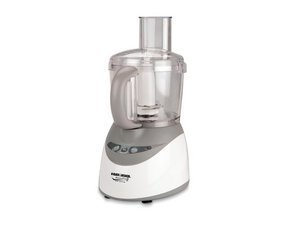 A Black and Decker food processor sits on a kitchen counter for troubleshooting.
