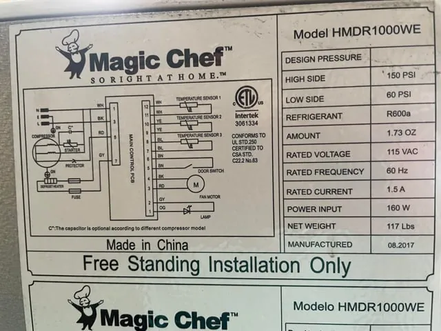 Blocked air vents inside a refrigerator causing cooling issues in a modern kitchen.