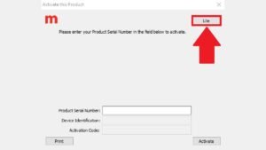 Frustrated user trying to resolve a software activation code error on a laptop.