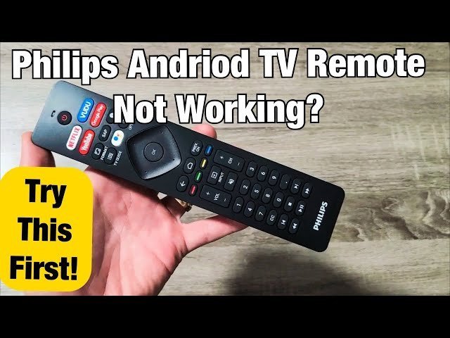 The Google Play Store interface displayed on a Philips Android TV screen for troubleshooting.