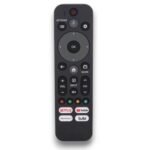 A modern Philips Android TV screen showing a connection error in a home living room.