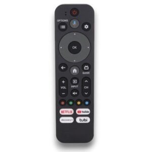 A modern Philips Android TV screen showing a connection error in a home living room.