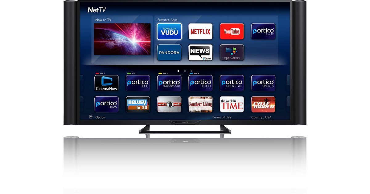Selecting the clear cache option on a Philips smart television settings menu screen.