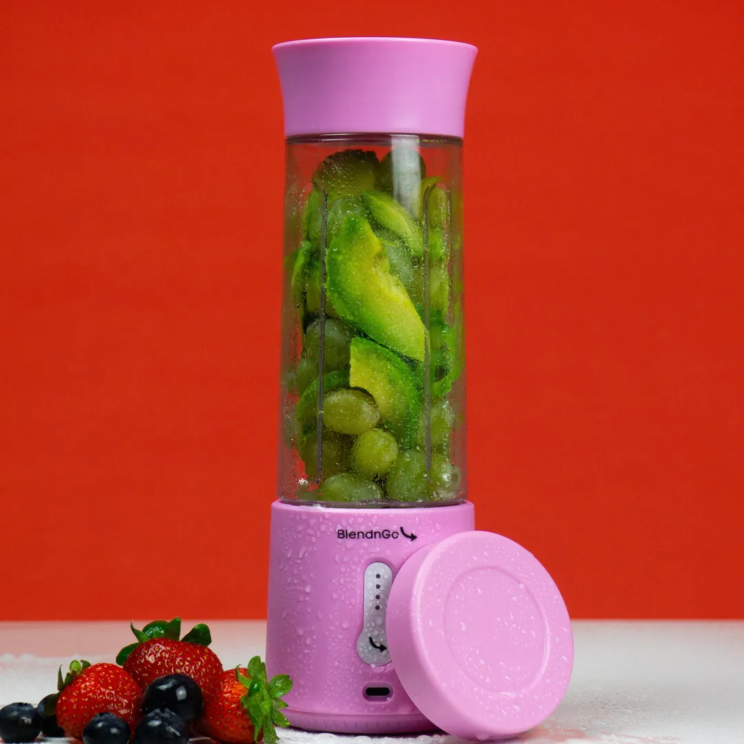 A portable blender charging on a desk to maintain its lithium-ion battery health.