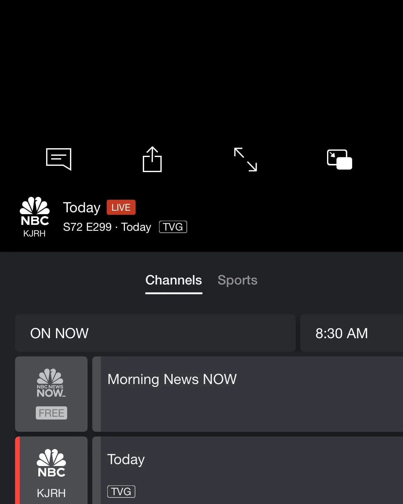 A smartphone screen showing a connection error while attempting to load bravo app live.
