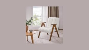Yaheetech Boucle Accent Chair