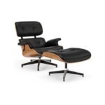 Mid Century Leather Chaise